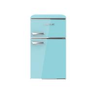 Mini Frigorífico Retro Azul 86L con Luz LED y Diseño Vintage Eficiente de Cecotec