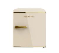 Mini Frigorífico Retro Beige 45L con Icebox y Tirador Gold Rose, Clase E de Cecotec