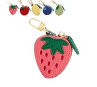 Mini Fruit Charm Wallet - Keychain Coin Purse with Zipper Closure, Small Coin Organizer, Detachable Fruit Charm, Girls Fashion Accessory, for Girls & Women (#3)