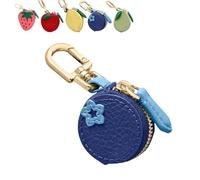 Mini Fruit Charm Wallet - Keychain Coin Purse with Zipper Closure, Small Coin Organizer, Detachable Fruit Charm, Girls Fashion Accessory, for Girls & Women (#4)