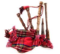 Mini gaita de palisandro irlandés Royal Stewart cubierta y cable de iniciación jugable para principiantes bebés niños junior juguete perfecto regalo set viene con 2 cañas gratis