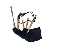 Mini gaita escocesa para niños, instrumento musical de madera de rosa de Sheesham hecha a mano | Gaita de práctica tradicional para principiantes (reloj negro para niños)