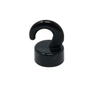 Mini Ganchos Magnéticos de Plástico Negro Para Refrigerador, Oficina, Pizarra, Tablero de Anuncios, Archivador - Archivo - 12mm Dia x 20mm de Altura - 1kg - Paquete de 10