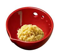 Mini Garlic Grater Bowl - Culinary Dish for Crushing Spices | Sturdy Porcelain with Raised, Non Slip Base, Compact Design for Garlic, Ginger Aromatic 2.76x2.76 in
