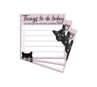 Mini gato divertido para hacer notas adhesivas | Cosas que hacer hoy para que mi poder pueda vivir una vida mejor | Regalo para amantes de los ga