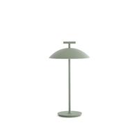 Kartell Mini Geen-A, Lámpara de mesa con batería, Intensidad regulable, H 36,5 cm, Verde salvia
