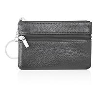 Mini Geldbörse Damen,Klein und im Kurzformat Brieftasche Portemonnaie Damen Klein, Münzbeutel Portemonnaie PU Geldbeutel Coin Purse Wallet für Frauen Kinder, Negro , NO