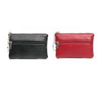Mini Geldbörse Damen PU Leder kleine Portemonnaie Kurzer Geldbeutel Münzgeldbörse mit Reißverschluss 2 Fächer und Schlüsselanhänger Kreditkartenbörse Schlüsseletui Coin Purse Wallet für Kinder, 4#, 2