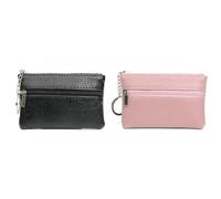 Mini Geldbörse Damen PU Leder kleine Portemonnaie Kurzer Geldbeutel Münzgeldbörse mit Reißverschluss 2 Fächer und Schlüsselanhänger Kreditkartenbörse Schlüsseletui Coin Purse Wallet für Kinder, 5#, 2