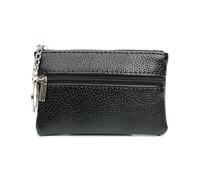 Mini Geldbörse Damen PU Leder kleine Portemonnaie Kurzer Geldbeutel Münzgeldbörse mit Reißverschluss 2 Fächer und Schlüsselanhänger Kreditkartenbörse Schlüsseletui Coin Purse Wallet für Kinder,