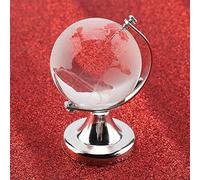 Mini Globo, Globo de Cristal, Globo Terráqueo Redondo con Mapa del Mundo, Bola de Cristal, Esfera de Exhibición, Globo Pequeño, Bolas de Cristal Decorativas, Adorno de Escritorio