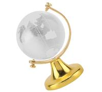 Mini Globo, Globo de Cristal, Globo Terráqueo Redondo con Mapa del Mundo, Bola de Cristal, Esfera de Exhibición, Globo Pequeño, Bolas de Cristal Decorativas, Adorno de Escritorio