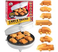 Mini gofrera para coche, hace 7 divertidos y diferentes coches de carreras, camiones y automóviles, tortitas en forma de vehículo