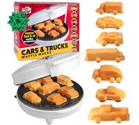 Mini gofrera para coche, hace 7 divertidos y diferentes coches de carreras, camiones y automóviles, tortitas en forma de vehículo