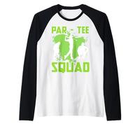 Mini Golf Par-tee Squad Humor Familia Golfistas Camiseta Manga Raglan