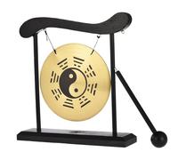 Mini Gong de escritorio - Pantalla pequeña de percusión Zen, instrumento de sonido japonés, metal Strike Meditación Bell Balance Accent | Relajación Energía Harmony Decor for Office Desk Home Space