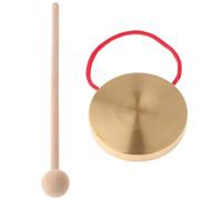 Mini Gong | Handgong instrumento de percusión chino | juego de mazos de | Instrumento de ritmo | Pequeña cuenca de cobre para meditación, yoga, terapia de sonido, clases de música para niños |