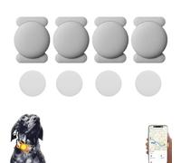 Mini GPS Tracker, Undetectable Car Tracking Device with Magnetic Case, Vehicles Tracking Device for Cars Kids Dogs, No Subscription Fee(Available for iOS) (Keychain+Tracker-White 4pcs)