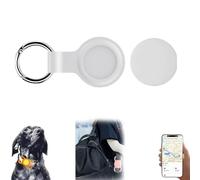 Mini GPS Tracker, Undetectable Car Tracking Device with Magnetic Case, Vehicles Tracking Device for Cars Kids Dogs, No Subscription Fee(Available for iOS) (Keychain+Tracker-White 1pcs)