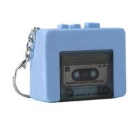 Mini grabadora de cinta retro llavero microcasete reproductor grabador colgante cinta micro música con llavero Z8L5 Cassett