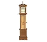 Mini Grandfather Clock - 1/12 Escala Vintage Clocks, 7.5 Inch Doll House Timepiece for Display, Mini Accessory Item, Scaled Decoration with Rustic Finish, Vintage Clock for Collecting & Decorating