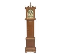 Mini Grandfather Clock - 1/12 Scale Vintage Rustic Furniture, Small Decorative Table Clock Model, Miniature Home Decor Accent Piece for Bedroom Kitchen Office Display 1.65x0.91x7.52 Inches