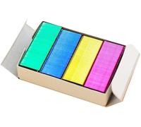 Mini grapas de color, 800 unidades, 4 colores spink, amarillo, azul, verde, suministros de oficina, durabilidad