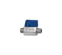 Mini grifo de bola, acero inoxidable 1.4401, AG/AG, temperatura de funcionamiento -20 °C hasta 120 °C, G 1/4, DN 7, PN máx. 63 bar.