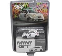 Mini GT Blanco 1:64 Modelo De Auto Deportivo Abarth 595LB Carrocería Ancha Adecuado para Lamborghini(White)