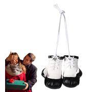 Mini guantes de boxeo para coche, llavero de guantes de boxeo, Colgante de mini de de cuero PU, Colgantes multifuncionales del bolso de los accesorios de la decoración del interior c