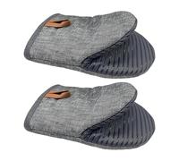 Mini Guantes De Horno | 2 Piezas Forro De Silicona Antideslizante Resistente Al Calor - Manoplas De Cocina | Para Casa Restaurante Barbacoa Panadería Utensilios Tazones Y Platos