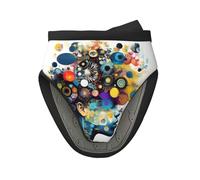 Mini guantes de silicona para horno con impresión cerebral de inteligencia artificial, resistentes al calor y al deslizamiento, para cocinar de forma segura