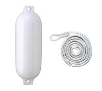 Mini guardabarros de 4.5 x 16 pulgadas, guardabarros inflable para barco, kayak, canoa, parachoques con líneas de defensa, 5 pies, parachoques acanalado de protección para barco, yate, velero