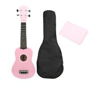 Mini Guitarra Hawaiana De Cuatro Cuerdas De 21 Pulgadas Para Principiantes De Tilo(Pink)