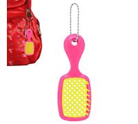 Mini Haarbürste Schlüsselanhänger 12x3,1 Cm - Tragbare Reisebürste PP Sanft Für Alle Haartypen, Schmuck Dekoration Handtasche, Accessorio Unisex Alltag Innen Außen Familie Freunde Studenten