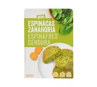 Mini hamburguesas vegetales Hacendado con espinacas y zanahoria Paquete 4 ud. (200 g) Pack 2