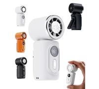 Mini Handheld Clip Fan Portable Mini Clip on Fan with Ice Cooling 3-in-1 Rechargeable Hands-Free Fans 180° Adjustable 5 Speeds & LED Display Women Pocket Size Personal Fans for Travel Outdoor(Blanco)