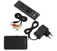 Mini HD Media Player Box, Reproductor de Audio y Video HDMI 1080P con Control Remoto IR(Enchufe de la UE)