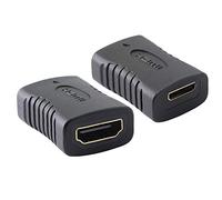 Mini HDMI Adaptador Extensor HDMI Tipo C Hembra a HDMI Tipo A Hembra Conector Acoplador Soporte 3D 4K 1080P, KANGPING para Cámaras, Computadoras, Proyectores (paquete de 2)