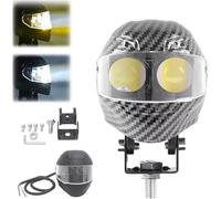 Mini Helmet Fog Light,Universal Waterproof Spot Light Helmet-Style Motorcycle Fog Lamp,LED Headlight for Motorcycle & Bike Helmets,Easy Install Auxiliary Lamp for Night Riding Safety (1pcs Grey)