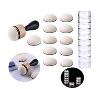 Mini herramienta de mezcla de tinta, con espuma de repuesto para espumas, dibujo, suministros de arte, mango, herramientas de tinta, plantillas de grabación en relieve