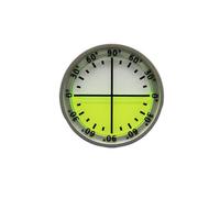 Mini herramienta de nivel de aleación de aluminio, medidor de ángulo de 40 x 10 mm con medición de doble dirección de 0-90°, lente de vidrio para lecturas precisas, cinta adhesiva para carpintería y