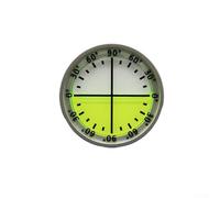 Mini herramienta de nivel de aluminio plateado y verde, 40 x 10 mm, medidor de ángulo de medición precisa de 0-90° con lente de vidrio y cinta para carpintería, maquinaria y nivelación de muebles