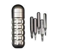 Mini herramienta multifuncional EDC de titanio con almacenamiento de puntas, resistente al agua para trabajo y uso diario
