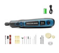 Mini Herramienta Rotativa Inalámbrica, Amoladora Eléctrica, 3 Velocidades, Batería de Litio 3.6V, con 26 Accesorios, para Lijar, Taladrar, Pulir, Grabar