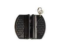 Mini herramientas de corte portátil, afilador, herramientas de cocina, accesorios tipo mariposa, piedra de afilar de dos etapas, color negro