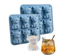 Mini Highland Cow - Cubitera de silicona para cubitos de hielo, sin BPA, fácil de quitar