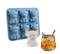 Mini Highland Cow - Cubitera de silicona para cubitos de hielo, sin BPA, fácil de quitar