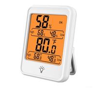 Mini higrómetro digital con sensor preciso e indicador visual de confort para ambiente interior (MC41 blanco)