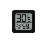 Mini higrómetro digital LCD: medidor ambiental preciso para el hogar y la oficina (negro 1 unidad)